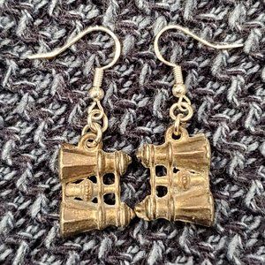 1940s Binocular Charm Earrings